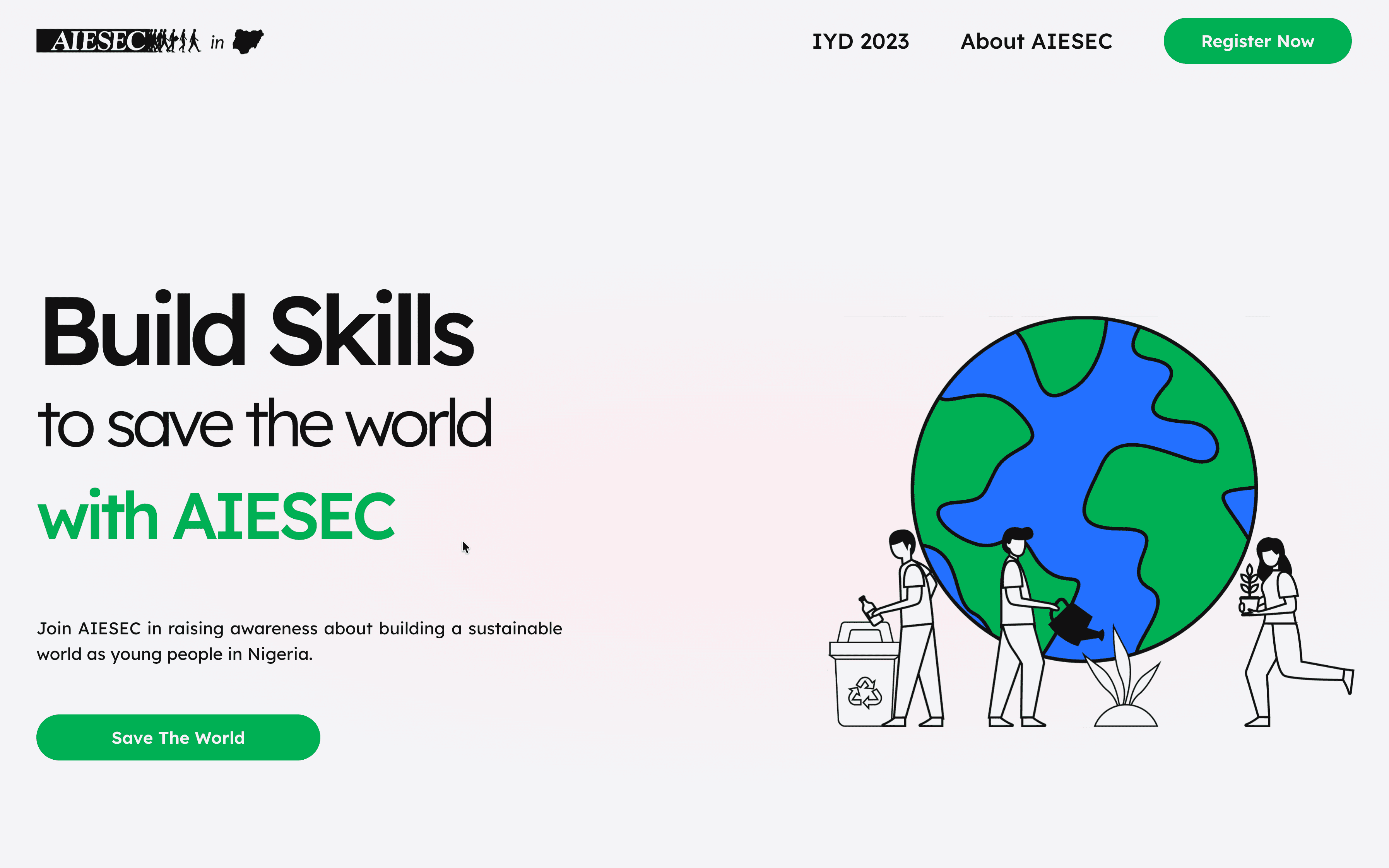 AIESEC International Youth Day, signup section